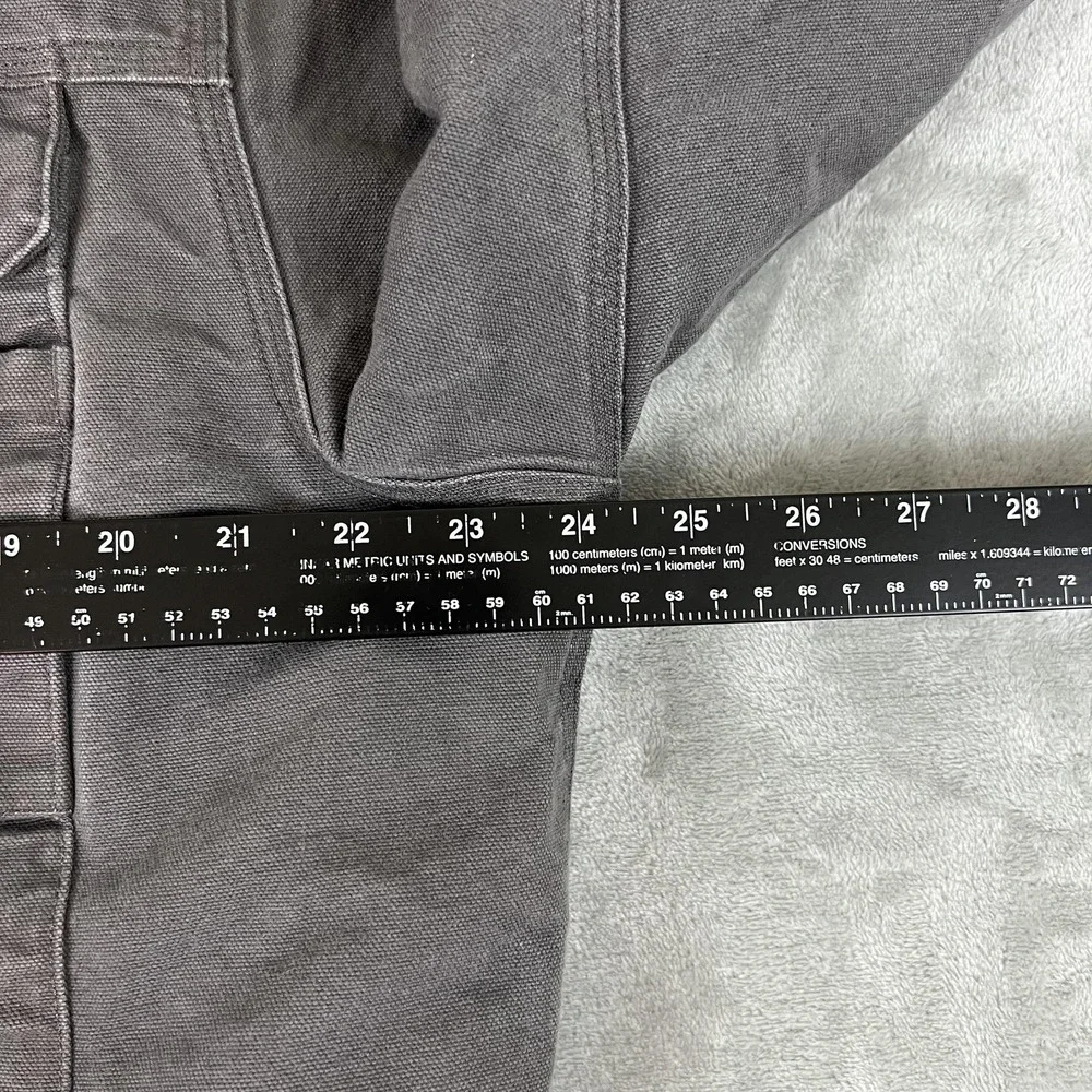 Carhartt Jacket Mens Medium Gray Hooded Sherpa Lined Full Zip Relaxed OJ3826-M - Picture 4 of 13